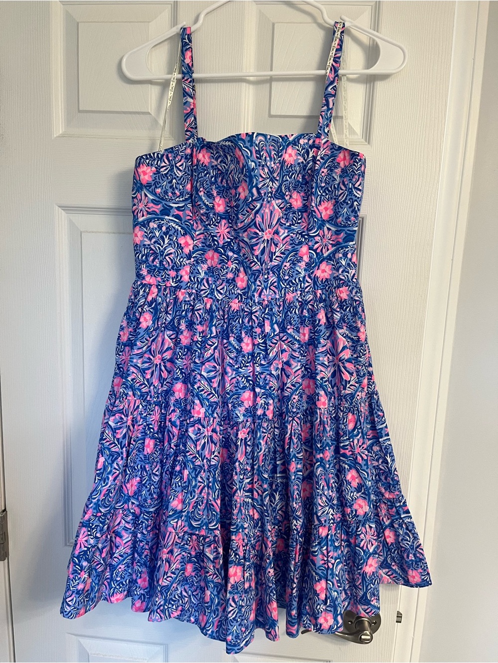 Lilly Pulitzer Blue and Pink Floral Sundress